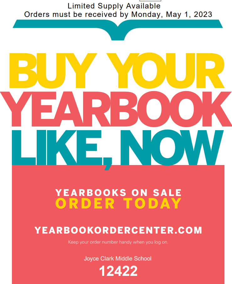 22/23 JCMS Yearbook | Joyce Clark Middle School