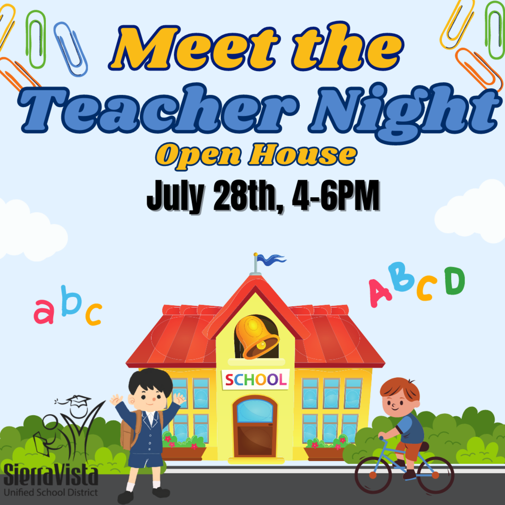 Open House Elementary 7/28/23 flyer